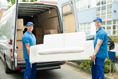 Removal team preparing a flat move in Kingston upon Thames