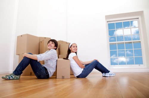 Local removal van helping with a flat move in Kingston upon Thames