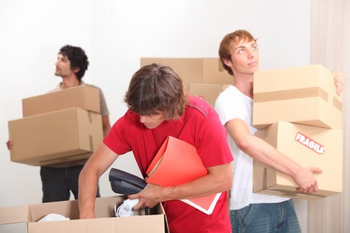 Packed household items ready for transport during a Kingston move