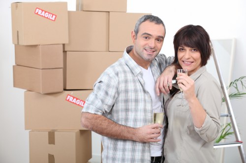 Careful unloading of furniture during a Kingston upon Thames house removal